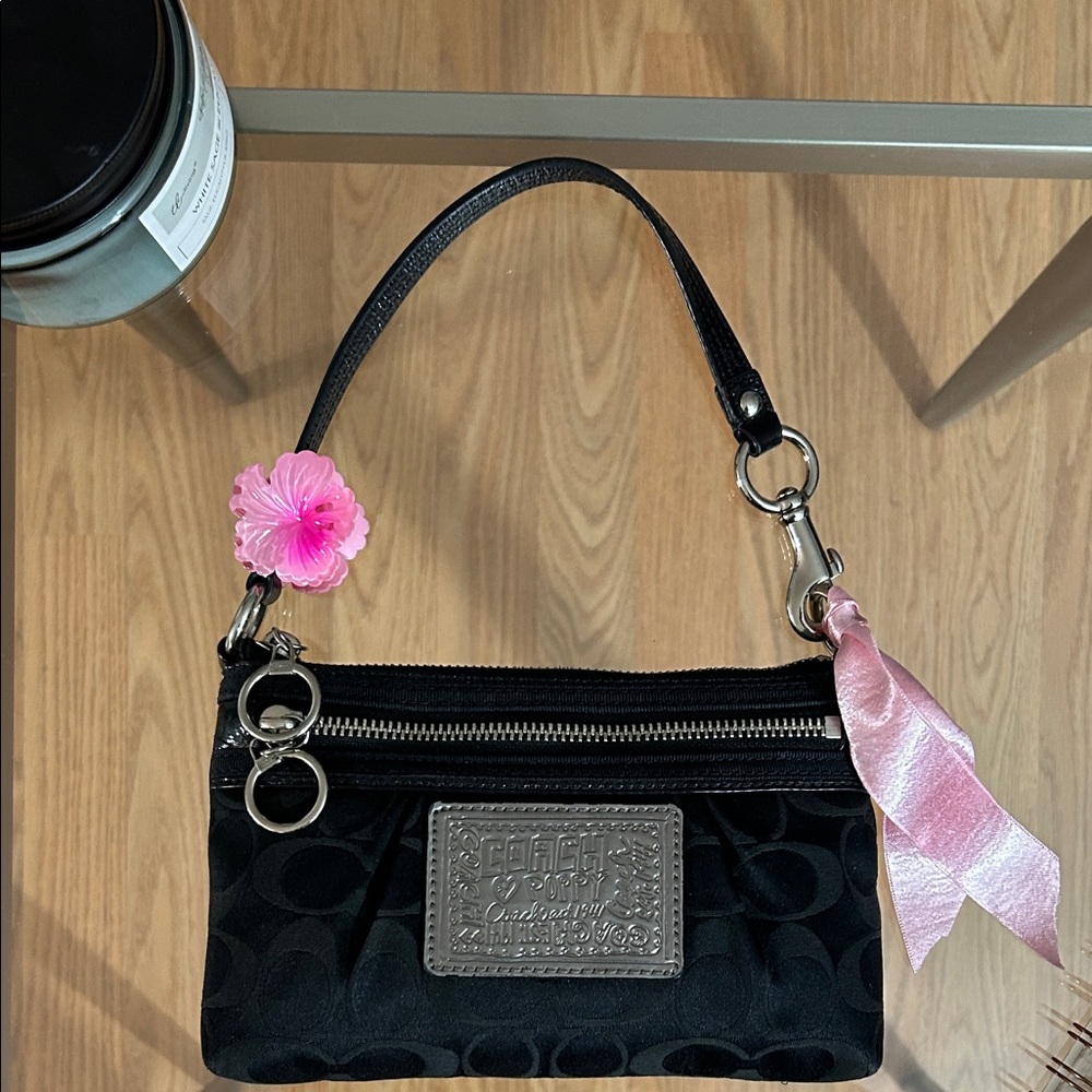 Coach Poppy Vintage Black Mini Shoulder Bag - Picture 4 of 11